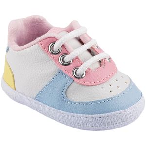 Tênis para bebê com cadarço Candy Colors Rosa - Keto Baby