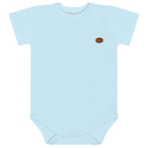 Body curto para bebê em algodão egípcio Azul - Mini & Co.