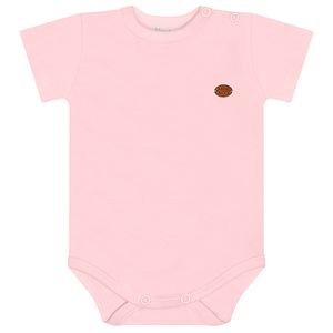 Body curto para bebê em algodão egípcio Rosa - Mini & Co.