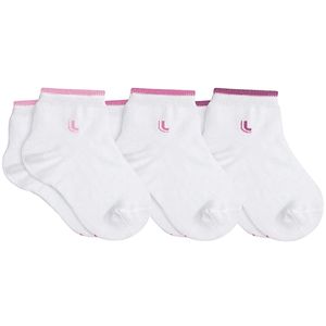 Tripack: 3 meias Soquete para bebê Rosa Claro/Rosa/Magenta - Lupo
