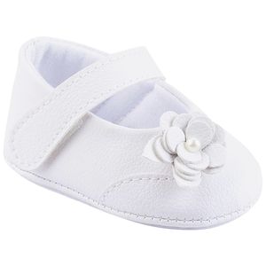 Sapatilha para bebê Flor Branca - Keto Baby