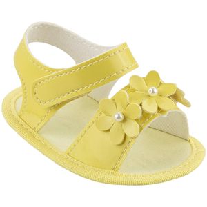 Sandália para bebê Florzinhas Amarela - Keto Baby