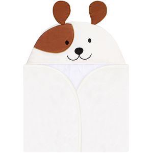 Toalha de banho c/ forro em fralda para bebê Cachorrinho - Mini & Co.